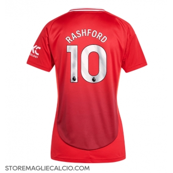Manchester United Marcus Rashford #10 Maglia Gara Casa Repliche 2024-25 Donna